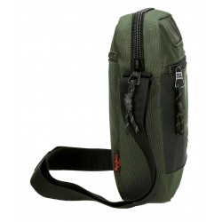 Geanta umar casual barbati, compartiment tableta, Pepe Jeans Bromley, verde, 23x27x7 cm