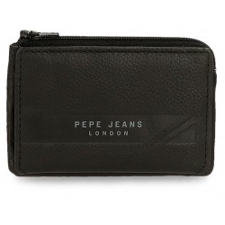 Portofel Pepe Jeans Basingstoke, negru, 11x7x1.5 cm