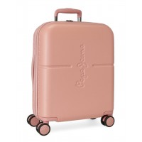 Troler cabina ABS, 4 roti, Pepe Jeans Highlight, roz, 40x55x20 cm