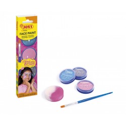 Set vopsea de pictat pe fata Fantasy 3 culori x 8 ml + accesorii Jovi