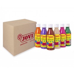 Tempera lichida Jovi, 6 culori secundare asortate, 6 buc x 250 ml/sticla