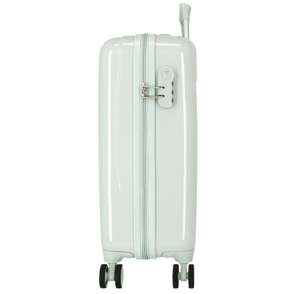 Troler cabina ABS, Movom Romantic Girl, verde, 38x55x20 cm