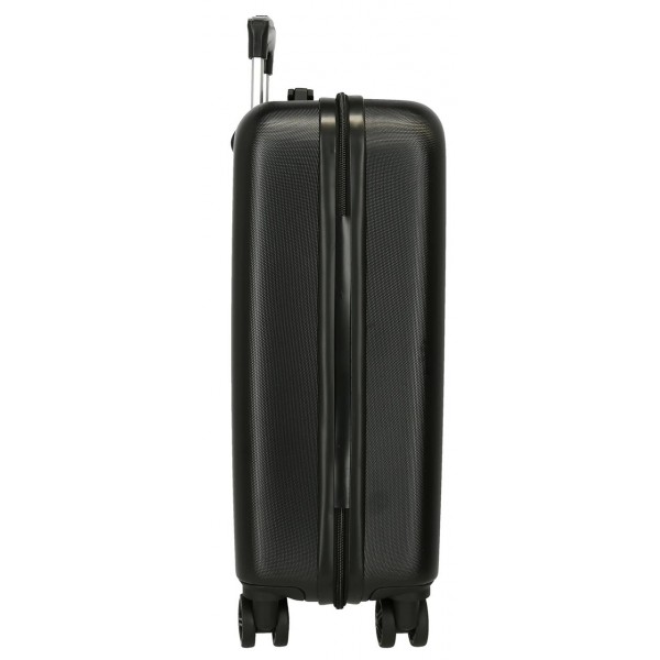 Troler cabina ABS, Roll Road Next Level, 4 roti, negru, 38x55x20 cm