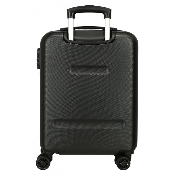 Troler cabina ABS, Roll Road Next Level, 4 roti, negru, 38x55x20 cm