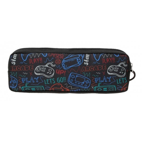 Penar scoala baieti, Roll Road Next Level, negru, 22x7x3 cm