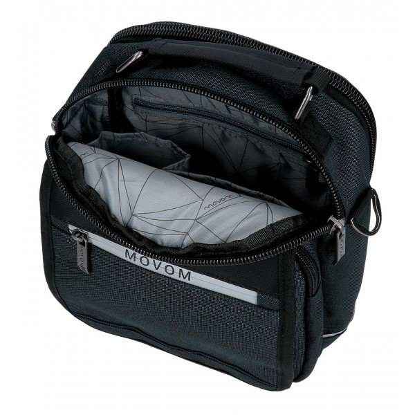 Geanta umar barbati, 2 compartimente Movom Trimmed, bleumarin, 20x25x12 cm