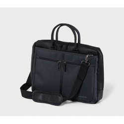 Geanta mana/umar business, Davidts Portofino, compartiment laptop 15.6 inch, neagra, 32x41x9 cm