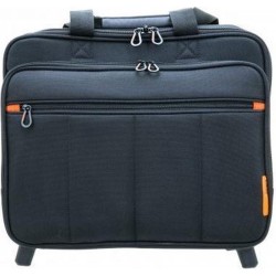 Geanta troler, Davidts The Chase, compartiment laptop 17 inch, neagra, 38x42.5x25 cm
