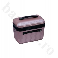 Geanta cosmetice ABS Davidts Aviator, roz, 34.5x27x20 cm