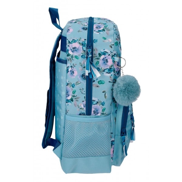 Rucsac fete scoala, Movom Wild Flowers, multicolor, 31x42x13 cm
