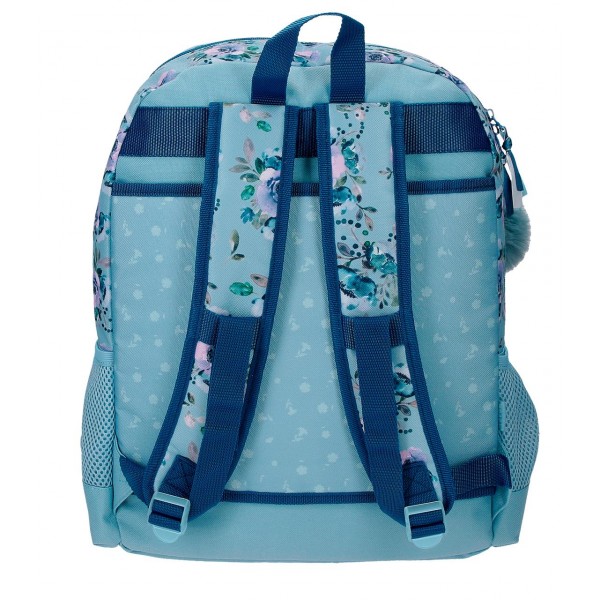 Rucsac fete scoala, Movom Wild Flowers, multicolor, 31x42x13 cm