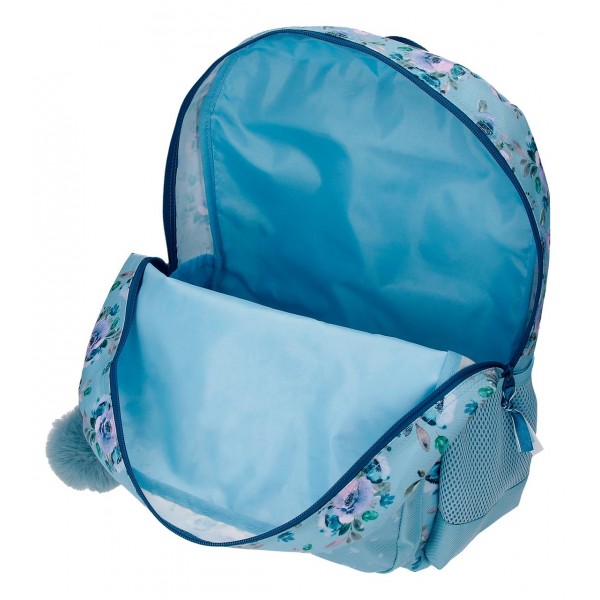 Rucsac fete scoala, Movom Wild Flowers, multicolor, 31x42x13 cm