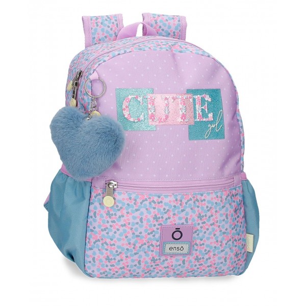 Rucsac fete clasa 0, Enso Cute Girl, lila, 25x32x12 cm