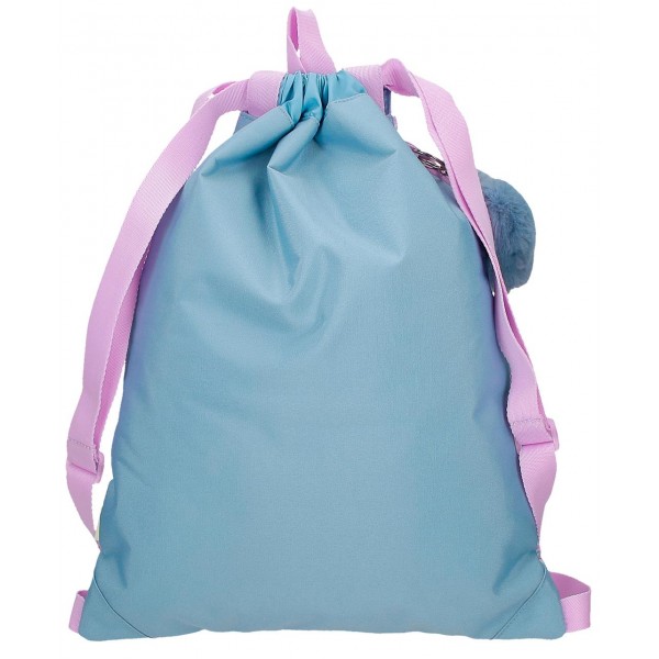 Sac sport fete, Enso Cute Girl, buzunar frontal, lila, 35x46x10 cm