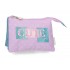 Portofel fete, Enso Cute Girl, 3 compartimente, lila, 14x10x5 cm