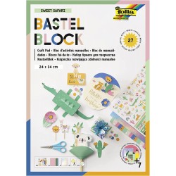 Set creativ cu 27 coli hartie multicolora, Sweet Safari, Folia