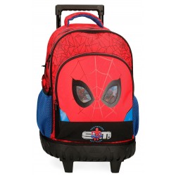 Ghiozdan troler baieti, Marvel Spiderman Protector, 2 compartimente, multicolor, 32x43x21 cm