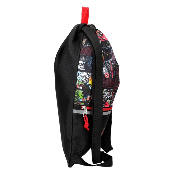 Sac sport baieti, Star Wars Galactic Team, buzunar frontal, multicolor, 35x46 cm