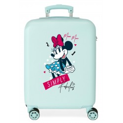 Troler cabina copii, Disney Minnie Simply fabulous, ABS, turcoaz, 55x38x20 cm