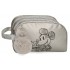Borseta adaptabila fete, Mickey Disney 100, 2 compartimente, gri argintie, 26x16x11 cm