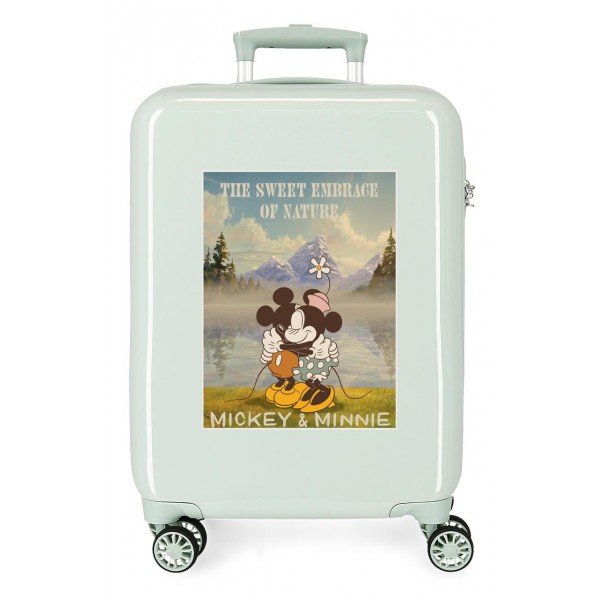 Troler cabina copii, Disney Minnie The Sound of Nature, ABS, verde menta, 38x55x20 cm