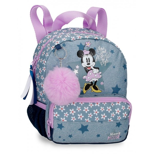 Ghiozdan gradinita fete, Disney Minnie Style, multicolor, 19x23x8 cm