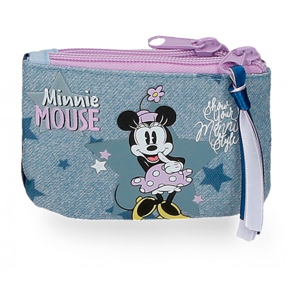 Portofel fete, Disney Minnie Style, 2 compartimente, multicolor, 11.5x8x2.5 cm