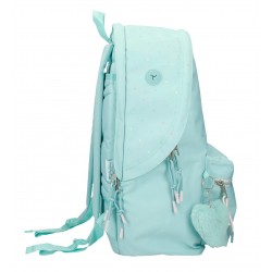 Rucsac fete, Pepe Jeans Nerea, 2 compartimente, buzunare laptop/tableta, turcoaz, 31x44x17.5 cm