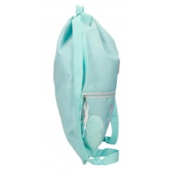 Sac sport fete, Pepe Jeans Nerea, buzunar frontal, turcoaz, 35x46x10 cm