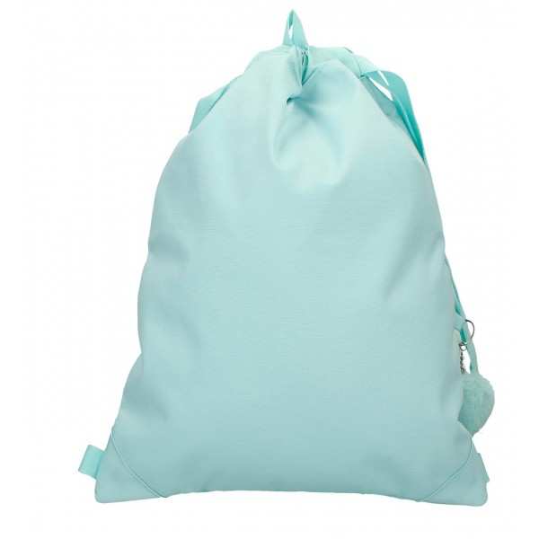 Sac sport fete, Pepe Jeans Nerea, buzunar frontal, turcoaz, 35x46x10 cm