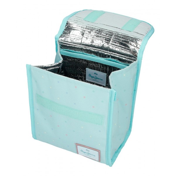 Geanta termica mancare, Pepe Jeans Nerea, turcoaz, 20x23x14 cm