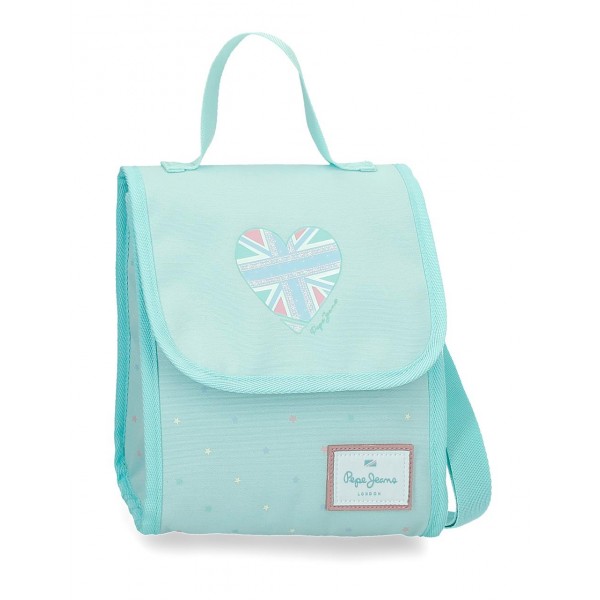 Geanta termica mancare, Pepe Jeans Nerea, turcoaz, 20x23x14 cm