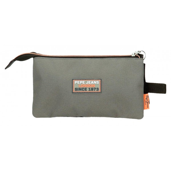 Penar baieti, Pepe Jeans Cody, 3 compartimente, negru, 22x12x5 cm