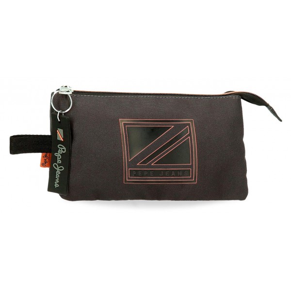 Penar baieti, Pepe Jeans Cody, 3 compartimente, negru, 22x12x5 cm