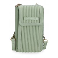 Geanta portofel, Pepe Jeans Aurora, compartiment telefon, protectie RFID, verde, 11x20x4 cm