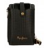 Geanta de telefon dama, Pepe Jeans Lena, cu portofel, protectie RFID, neagra, 9.5x16.5 cm