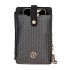 Geanta de telefon dama, Pepe Jeans Megan, cu portofel, protectie RFID, neagra, 16.5x9.5x1 cm
