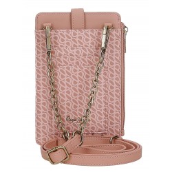 Geanta de telefon dama, Pepe Jeans Megan, cu portofel, protectie RFID, roz, 16.5x9.5x1 cm