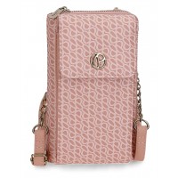 Geanta de telefon dama, Pepe Jeans Megan, cu portofel, sistem RFID, roz, 20x11x4 cm