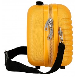 Geanta calatorie, Roll Road India, ABS, adaptabila, ocru, 21x29x15 cm