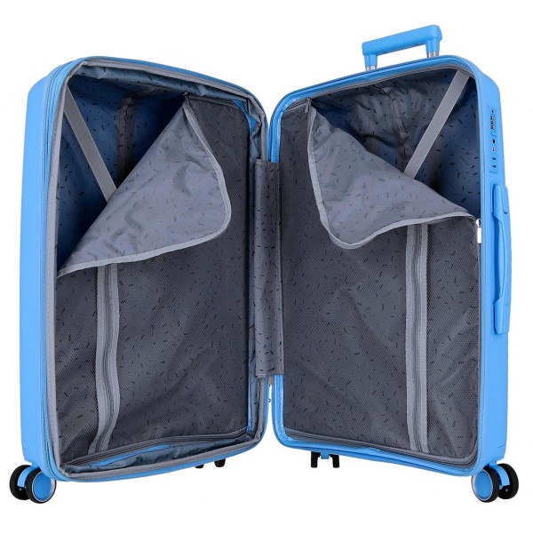 Troler mare polipropilena, Movom Inari, expandabil, albastru, 54x78x31 cm