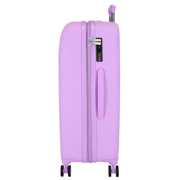 Troler mare, Movom Riga, ABS, expandabil, TSA, mov, 56x80x29 cm