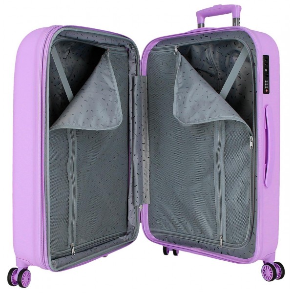 Troler mare, Movom Riga, ABS, expandabil, TSA, mov, 56x80x29 cm