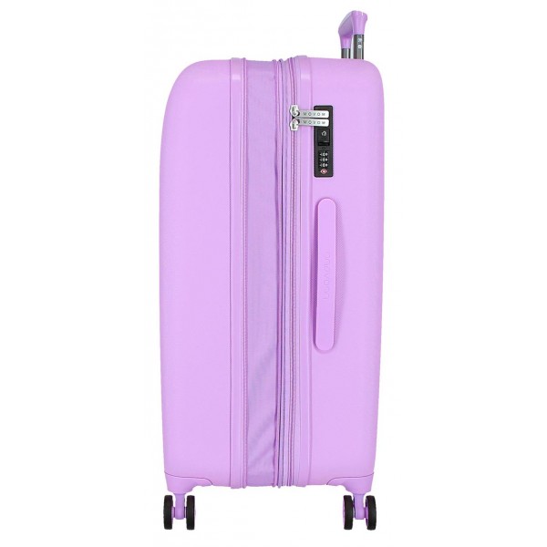 Troler mare, Movom Riga, ABS, expandabil, TSA, mov, 56x80x29 cm