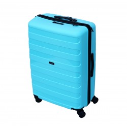 Troler mediu polipropilena, Davidts Roundtrip, cyan, 65x45x26 cm