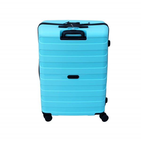 Troler mediu polipropilena, Davidts Roundtrip, cyan, 65x45x26 cm