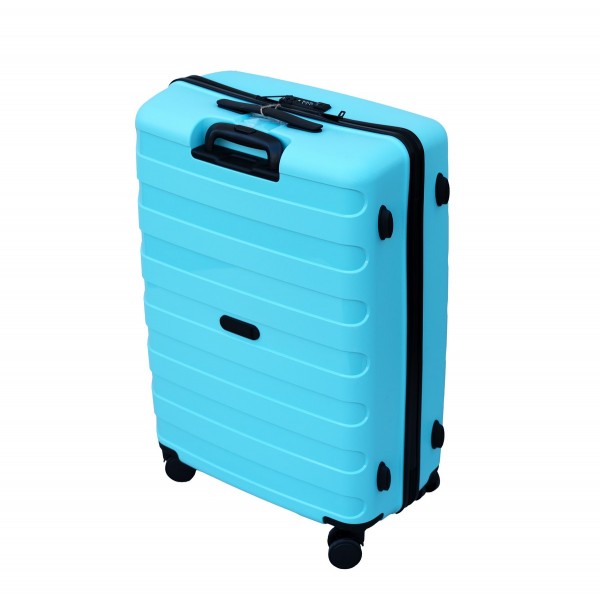 Troler mediu polipropilena, Davidts Roundtrip, cyan, 65x45x26 cm