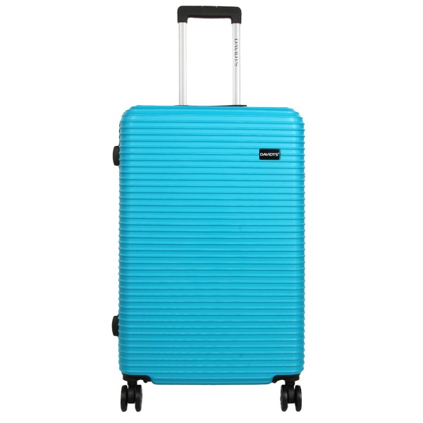 Troler mediu ABS, Davidts Aviator, cyan, 64x43x25 cm