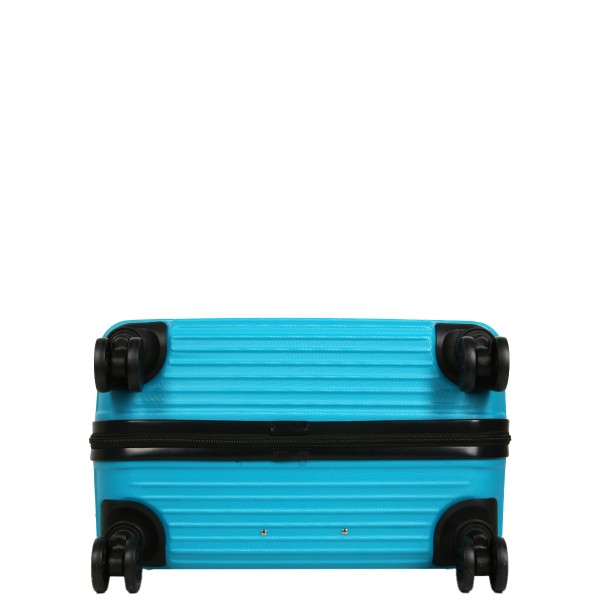 Troler mare ABS, Davidts Aviator, cyan, 74x49x29 cm