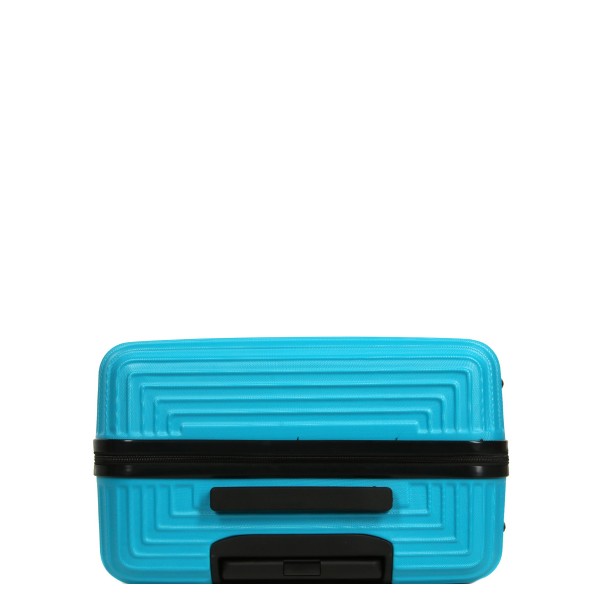 Troler mare ABS, Davidts Aviator, cyan, 74x49x29 cm